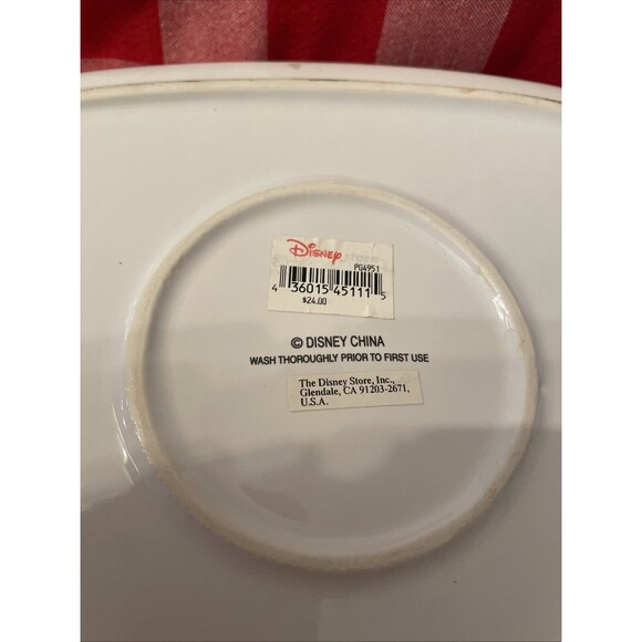 Disney Store Mickey Minnie Goofy Donald Food Snacks Ceramic Chip N Dip Bowl NEW - Picture 3 of 11